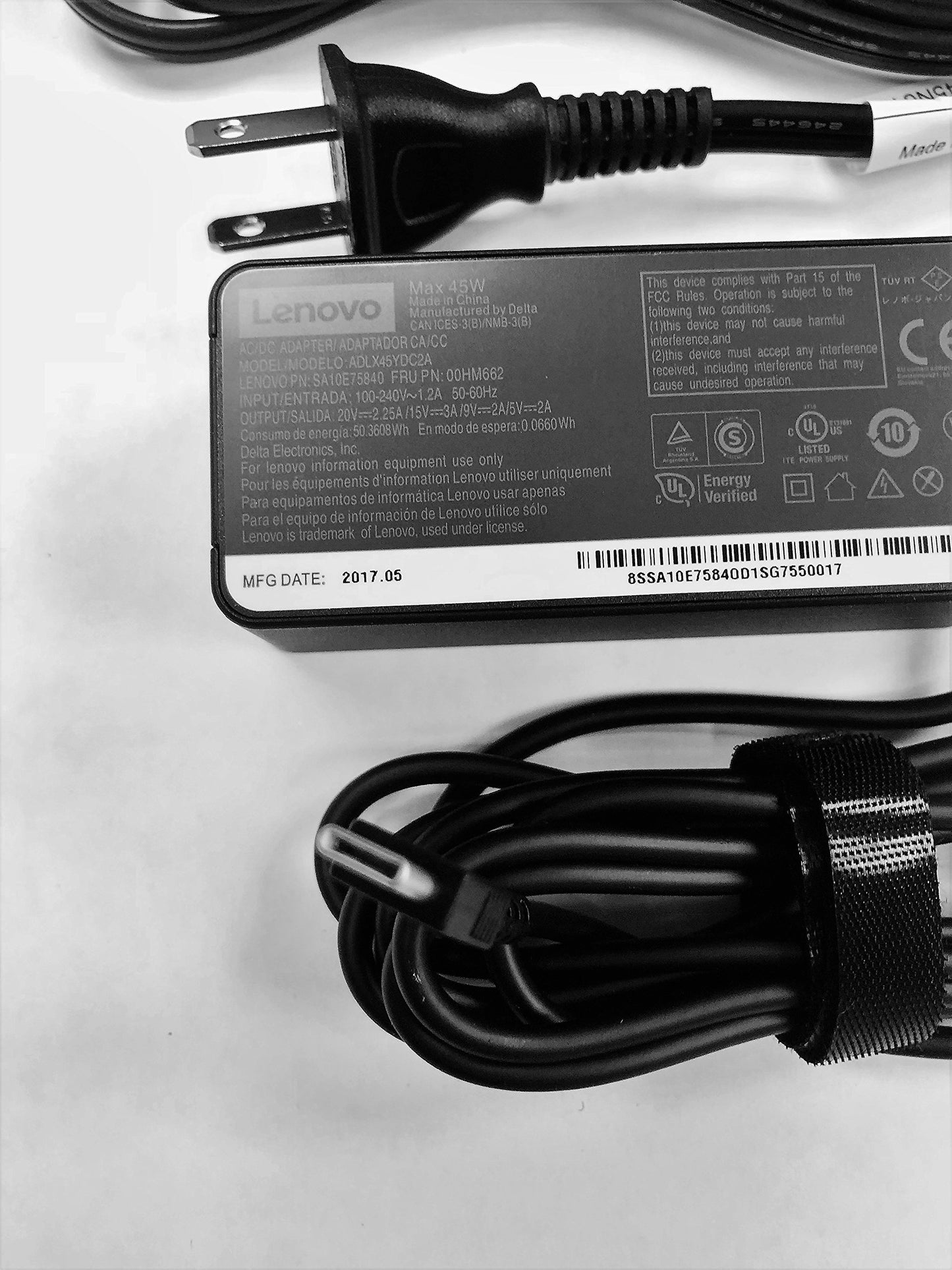 Lenovo Retail Packaged 45W USB Type C Connection Type  AC Adapter ( Manufacture P/n;  4X20M26252 ) Only Used USB Type C Enabled ThinkPads