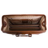 McKlein 83344 USA Morgan 17" Leather Litigator Laptop Briefcase Brown