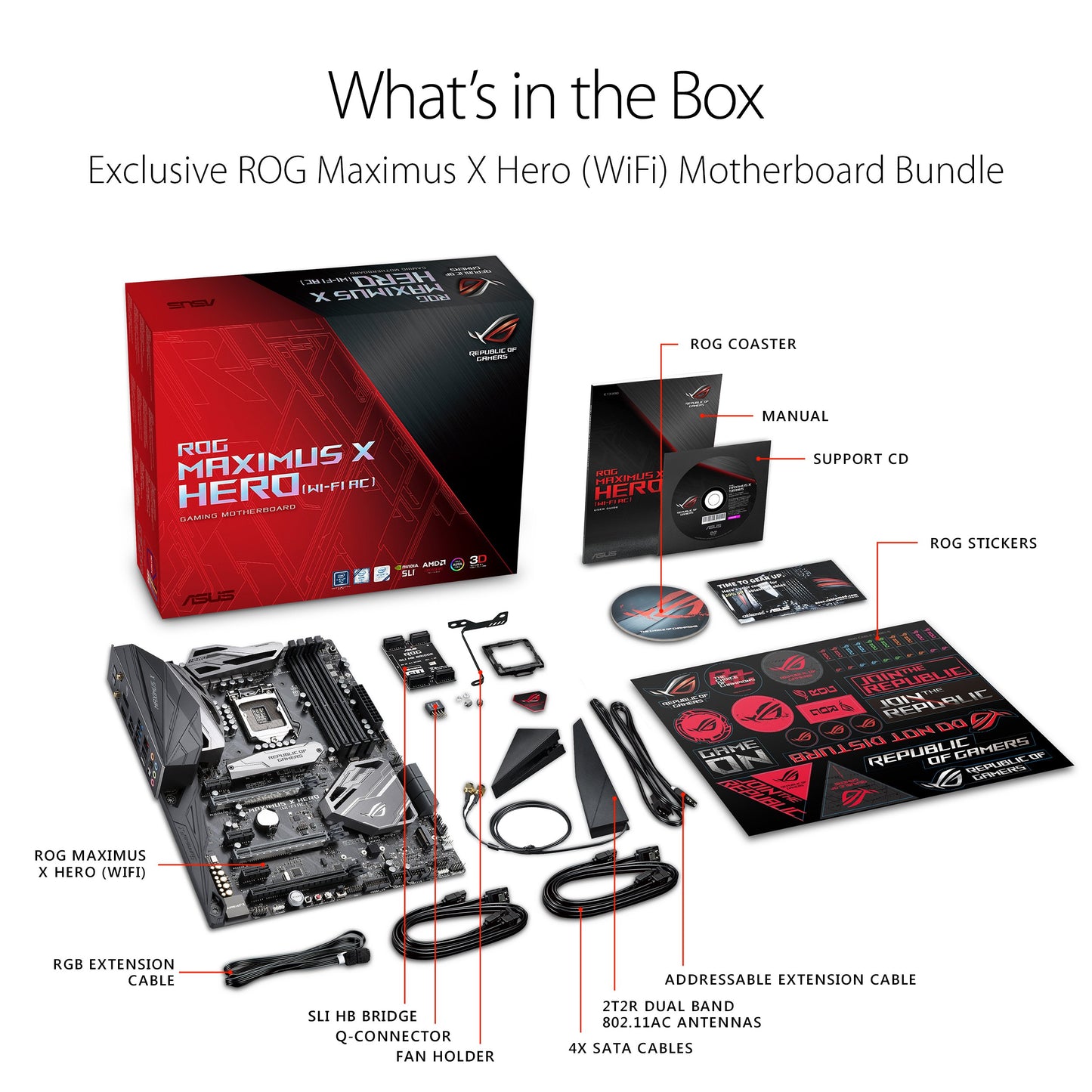ASUS ROG Maximus X Hero (Wi-Fi AC) LGA1151 DDR4 DP HDMI M.2 Z370 ATX Motherboard with onboard 802.11ac WiFi, Gigabit LAN and USB 3.1 for 8th Generation Intel Core Processors