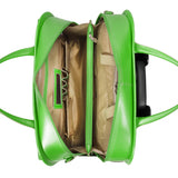 McKlein 96611 USA Lakewood 15" Leather Fly-Through Checkpoint-Friendly Patented Detachable -Wheeled Ladies' Laptop Briefcase Green