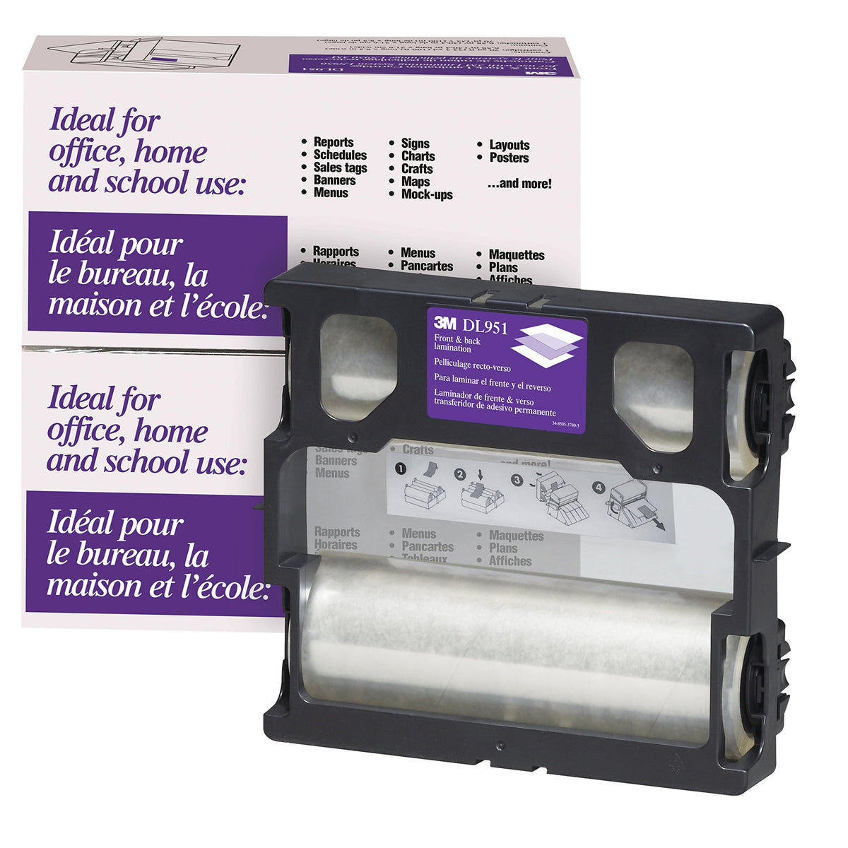 3M Dual Laminate Refill Cartridge DL951, 8-1/2 Inches x 100 Feet, Roll