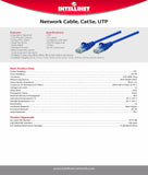 Manhattan Intellinet Network Solutions Cat5e RJ-45 Male/RJ-45 Male UTP Network Patch Cable, 7-Feet (320757)