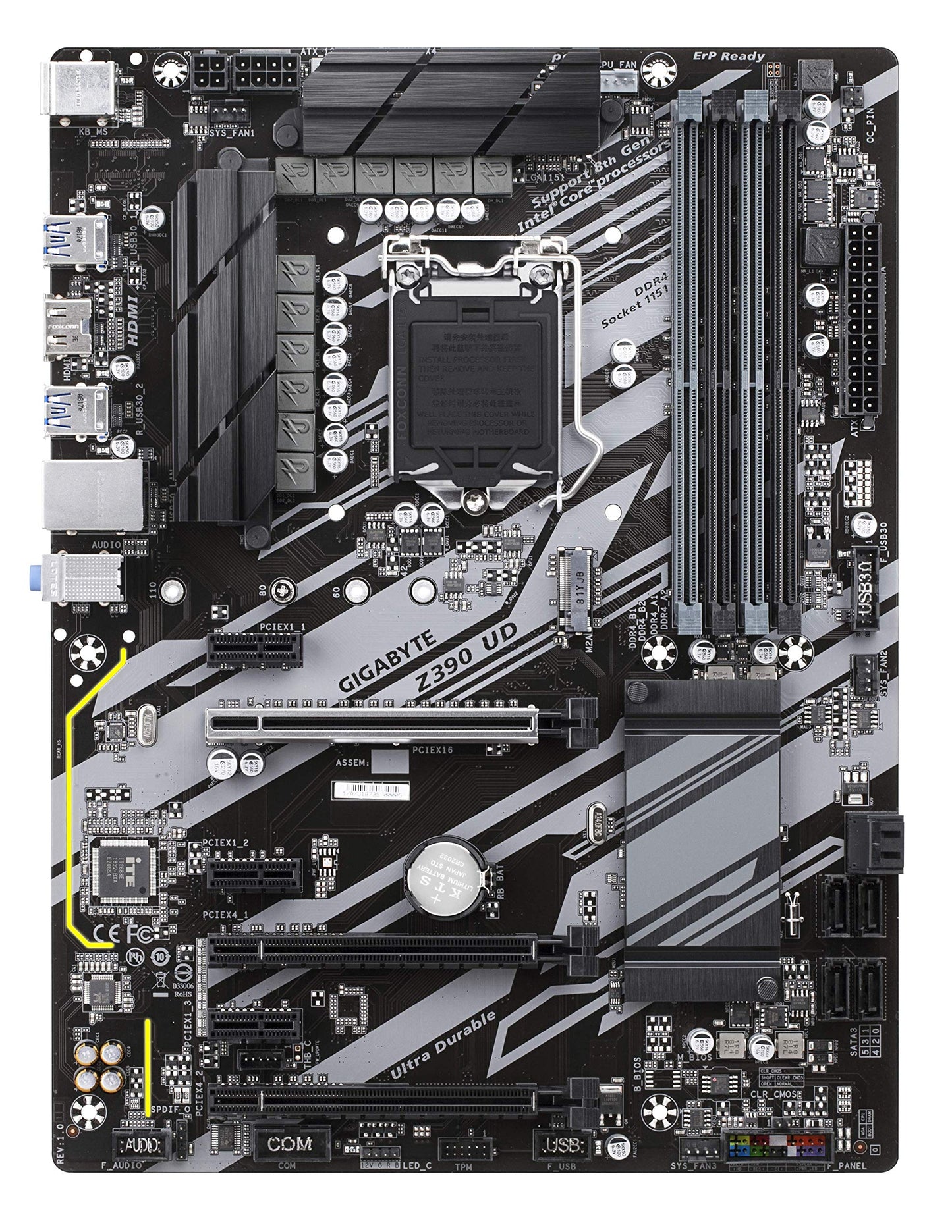 Gigabyte Z390 UD (Intel LGA1151/Z390/ATX/M.2/Realtek ALC887/Realtek 8118 Gaming LAN/HDMI/Gaming Motherboard)
