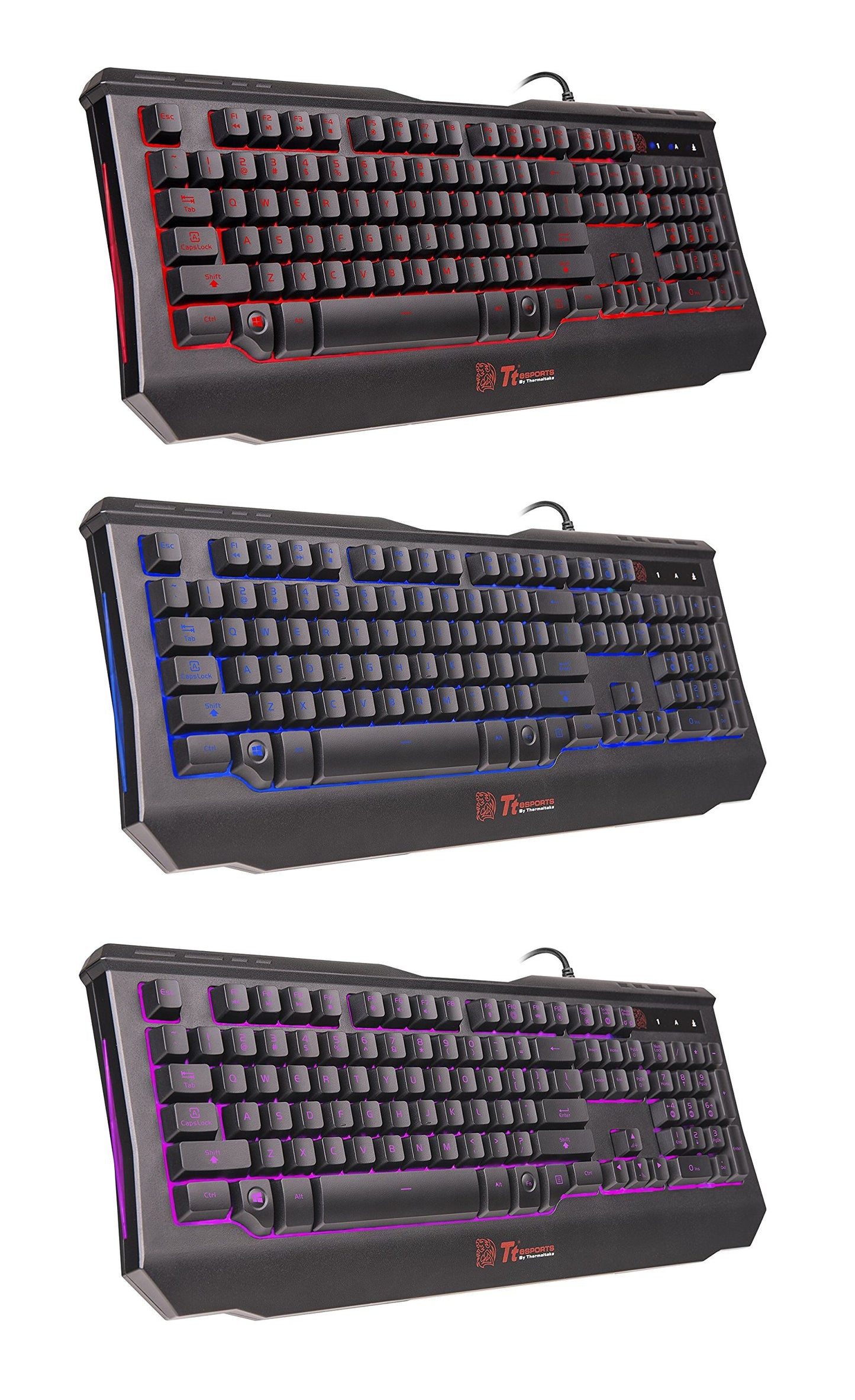 Thermaltake KB-GCK-PLBLUS-01 4-in-1 Keyboard & Optical Gaming Mouse/Headset/Mouse Pad Combo Kit