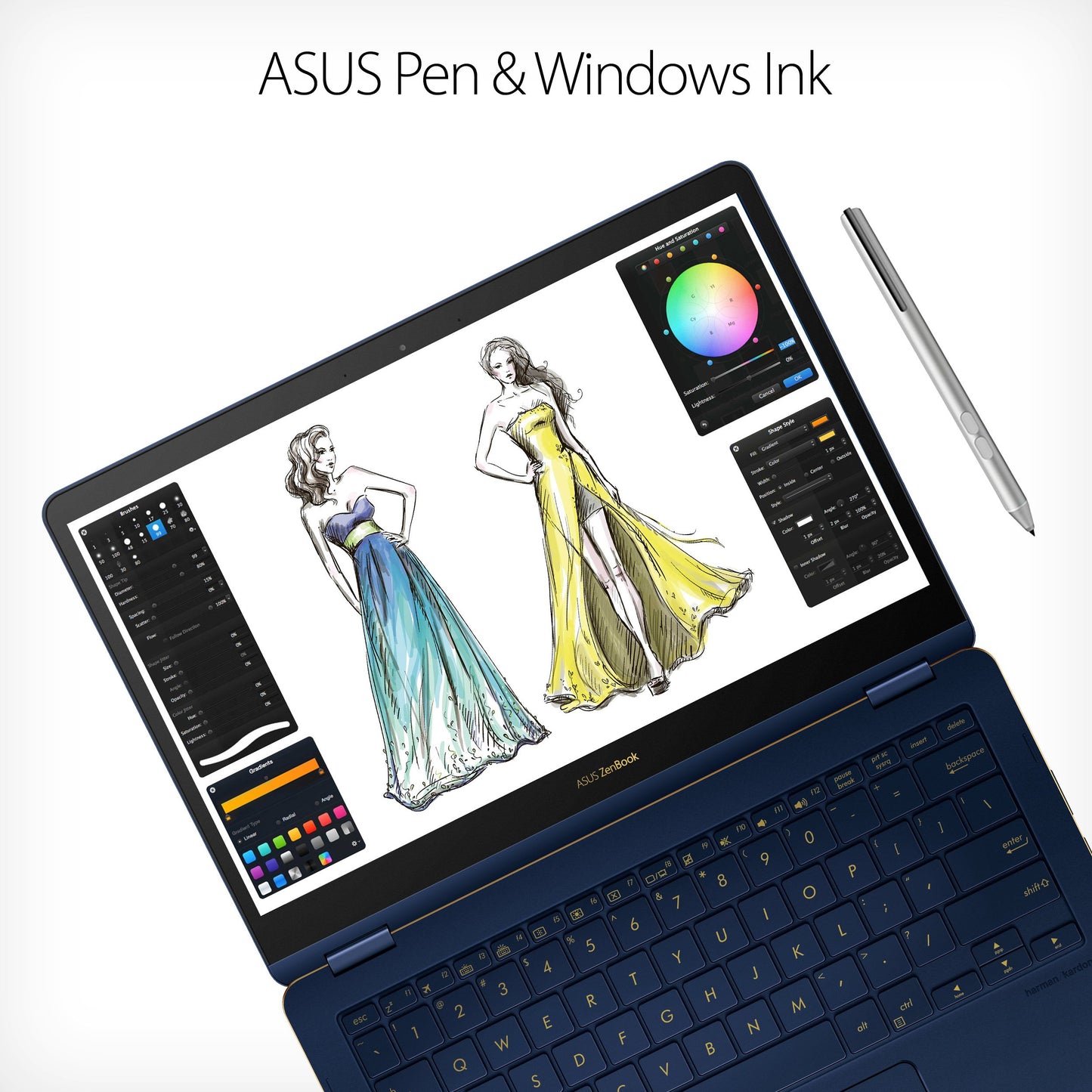 Asus UX370UA-XH74T-BL 13.3" Touchscreen Convertible Laptop 8th gen Core i7 16GB 512GB SSD Windows 10 Pro