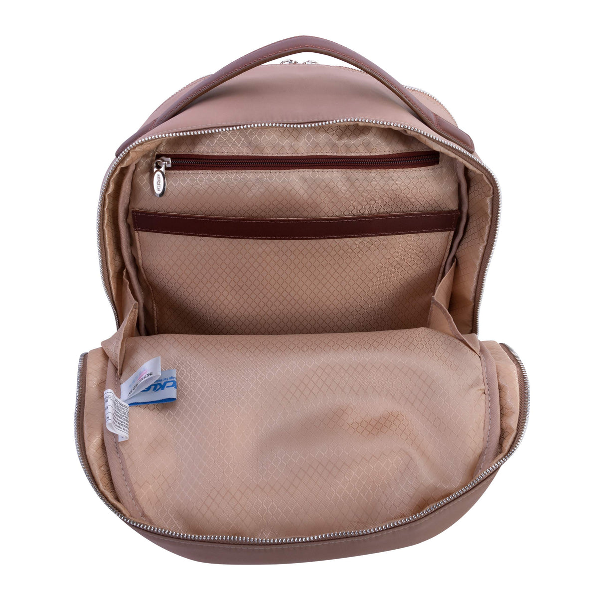McKlein 18554 USA Parker 15" Nylon Dual Compartment Laptop Backpack Khaki