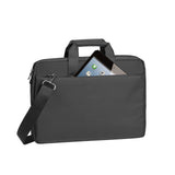 Rivacase 15.6 inch Laptop Bag w/Adjustable Strap and Anti-Slip Shoulder Pad - Black