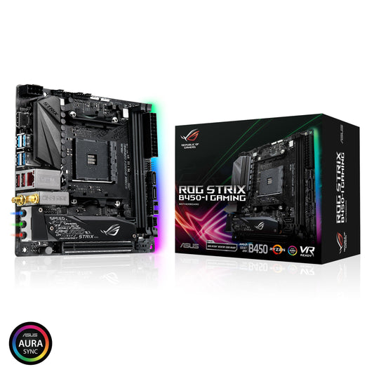 ASUS ROG Strix B450-I Gaming Motherboard (Mini ITX) AMD Ryzen 2 AM4 DDR4 HDMI M.2 USB 3.1 Gen2 B450