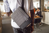 Hp Ultraslim Carrying Case (sling) For 12 Tablet - Black - Gray Plaid - Sling Strap