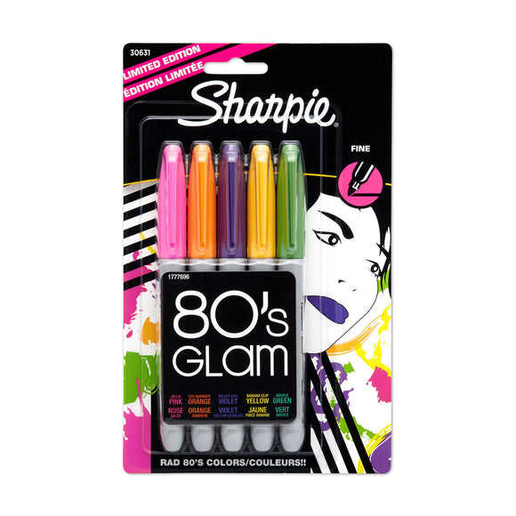 Sharpie Fine-Point Permanent Markers, 5-Pack Limited-Edition Colored Markers (30631)