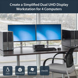 StarTech.com SV431DPDDUA2 DisplayPort KVM, 4 Port, 4K 60Hz, Dual Monitor KVM, DisplayPort Switch, Desktop KVM Switch