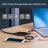 StarTech.com USB32000SPT USB 3.0 to Dual Port Gigabit Ethernet Adapter NIC with USB Port