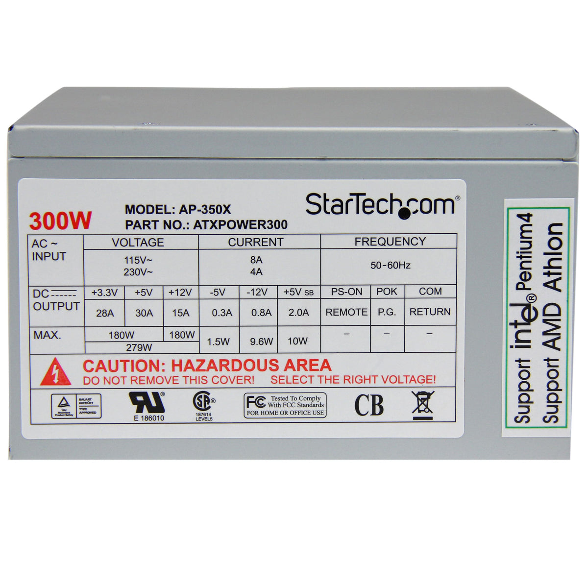 StarTech 300-Watt ATX Replacement Computer PC Power Supply ATX 300, ATXPOWER300