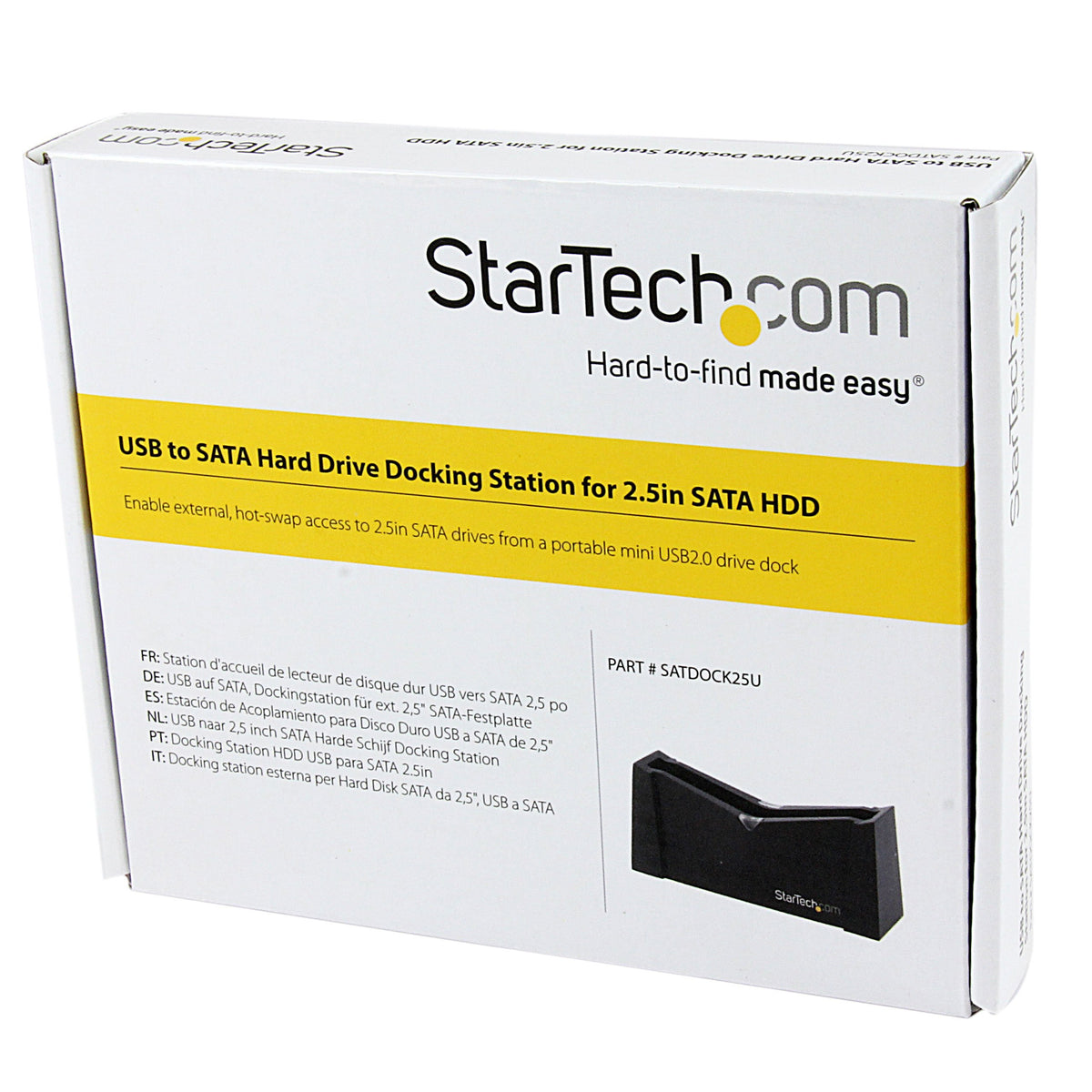 StarTech.com USB to SATA External Hard Drive Docking Station for 2.5in SATA HDD - SATA Hard Drive Dock (SATDOCK25U)