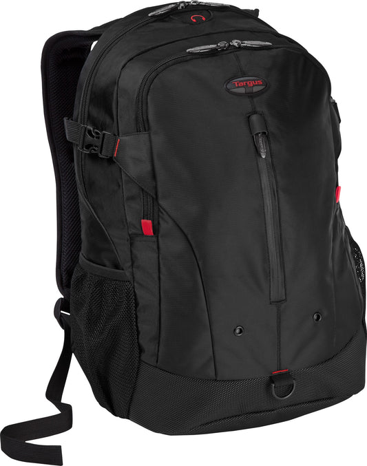 Targus Terra XL Business Travel Commuter with Laptop Sleeve Designed for 16-Inch Notebooks Backapck, Black/Red Accents (TSB226US)