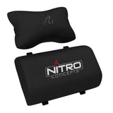 NITRO CONCEPTS S300 Gaming Chair - Stealth Black - Office Chair - Ergonomic - Cloth Cover - Up to 135kg Users - 90° to 135° Reclinable - Adjustable Height & Armrests