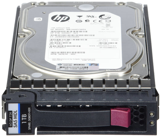 HP 507614-B21 Hard Drive - 1TB - 7200rpm - SAS 600 - Serial Attached SCSI - 3.5-Inch - Internal