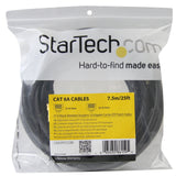 StarTech.com Cat6a Ethernet Cable - 25 ft - Black - Patch Cable - Shielded (SPT) - Molded Cat5 Cable - Long Network Cable - Ethernet Cord - Cat 6a Cable - 25ft