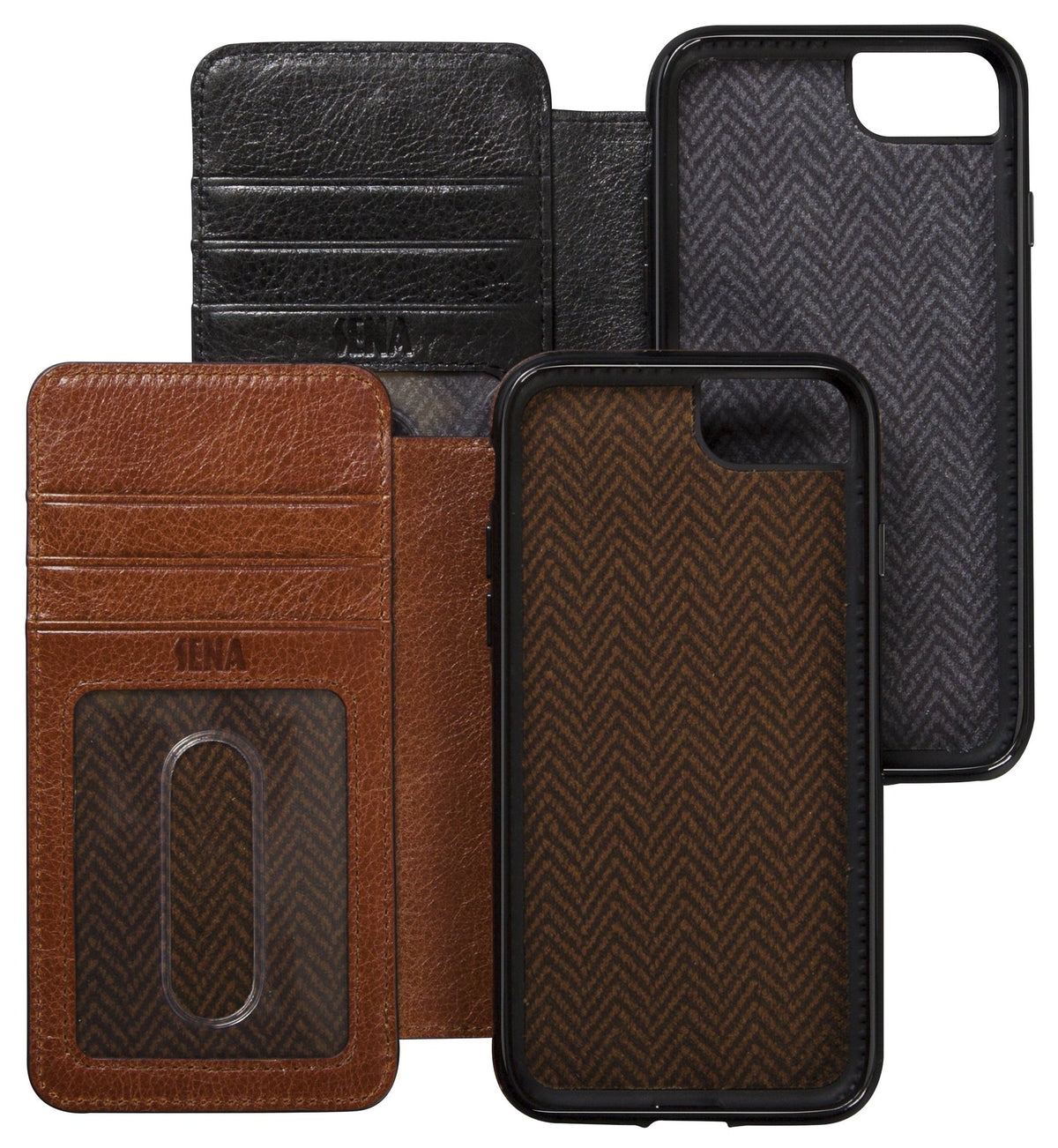 Sena Heritage Walletbook Drop Safe Leather Wallet Book Case  7 8 - Cognac