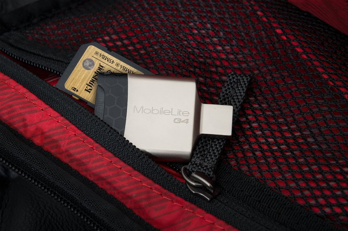 Kingston Digital USB 3.0 Portable Card Reader for SD, SDXC, SDHC, MMC, RS-MMC, microSD, microSDHC, microSDXC Card UHS-I and UHS-II, Class 4, 6, and 10 Memory Cards. MobileLite G4 (FCR-MLG4)