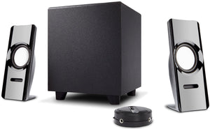 Cyber Acoustics 3-Piece Computer Speakers With Control Pod, Black, CA-SP24