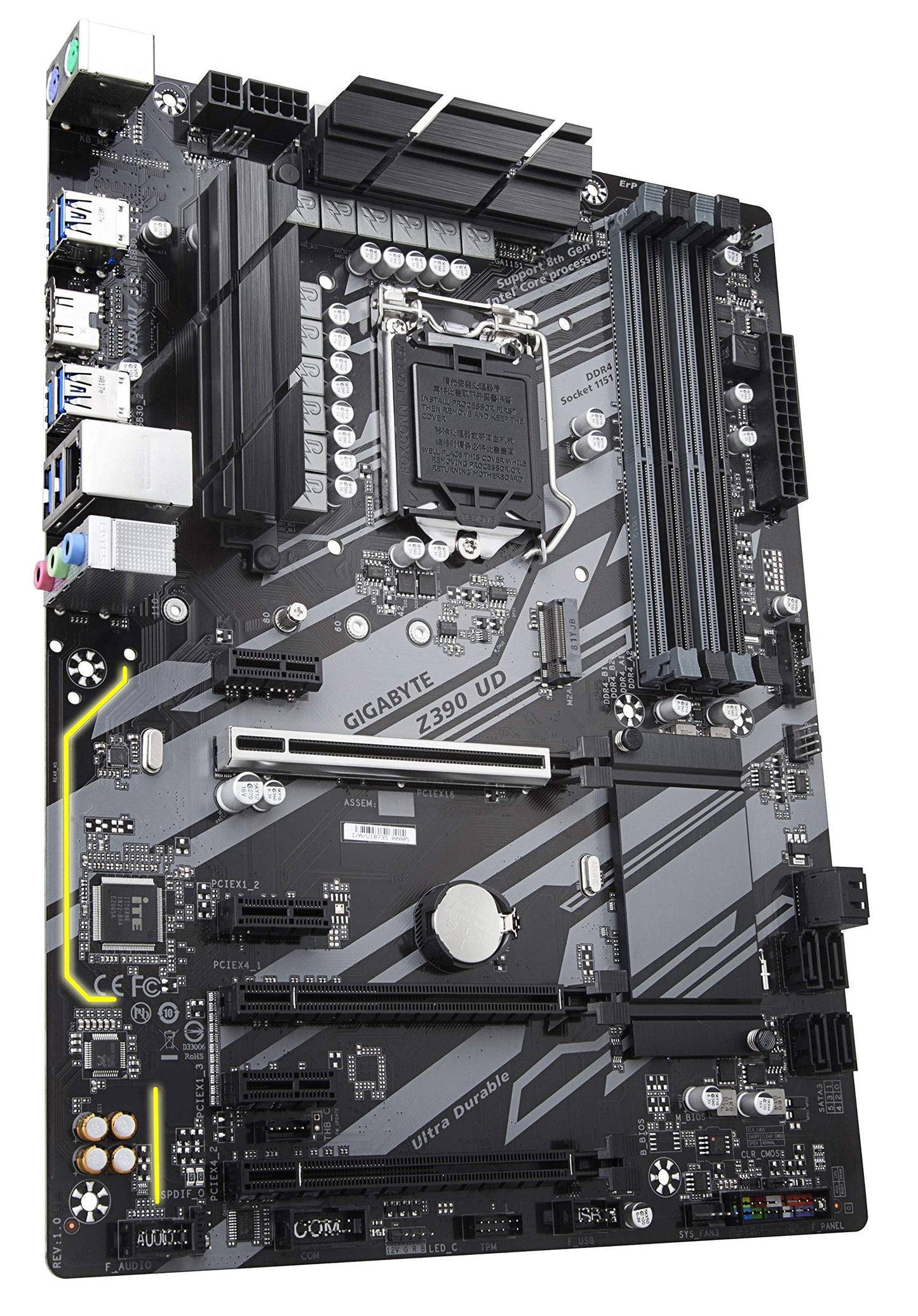 Gigabyte Z390 UD (Intel LGA1151/Z390/ATX/M.2/Realtek ALC887/Realtek 8118 Gaming LAN/HDMI/Gaming Motherboard)