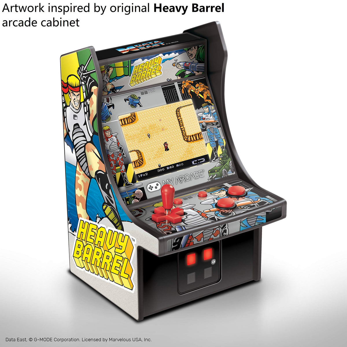 My Arcade Heavy Barrel Micro Player - 6.75 Inch Mini Retro Arcade Machine Cabinet - Licensed Collectible