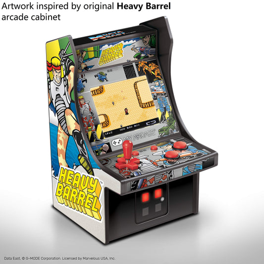 My Arcade Heavy Barrel Micro Player - 6.75 Inch Mini Retro Arcade Machine Cabinet - Licensed Collectible