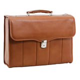 McKlein, I Series, North Park, Full Grain Cashmere Napa Leather, 15" Leather Executive Laptop Briefcase, Brown (46554)