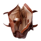 McKlein S Series, Edgefield, Pebble Grain Calfskin Leather, Roll Top Laptop Briefcase, Brown (88754)