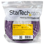 StarTech.com 25-Feet Molded RJ45 UTP Gigabit Cat6 Patch Cable, Purple (C6PATCH25PL)
