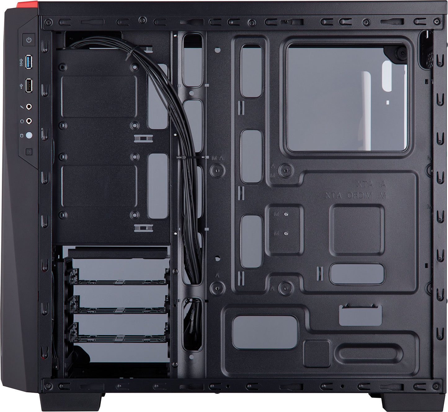 CORSAIR Carbide SPEC-04 Mid-Tower Gaming Case, Tempered Glass- Red