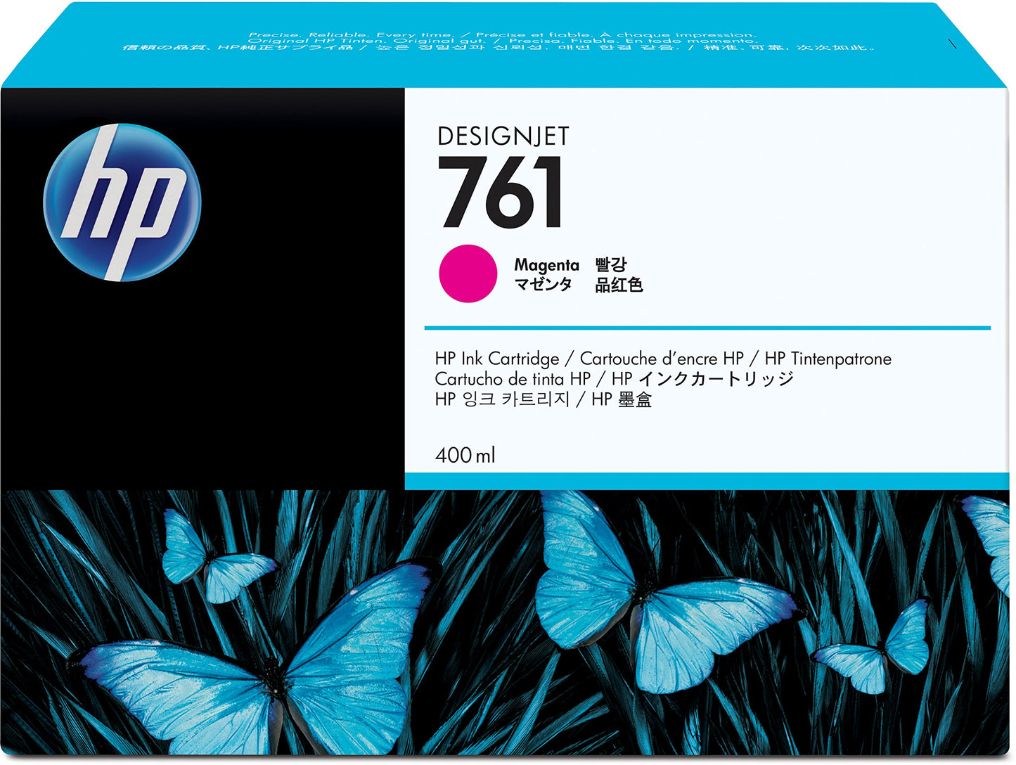 Hp 761 400-Ml Magenta Designjet Ink Cartridge
