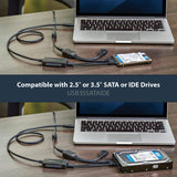 StarTech.com USB 3.0 to SATA IDE Adapter - 2.5in / 3.5in - External Hard Drive to USB Converter - Hard Drive Transfer Cable (USB3SSATAIDE)