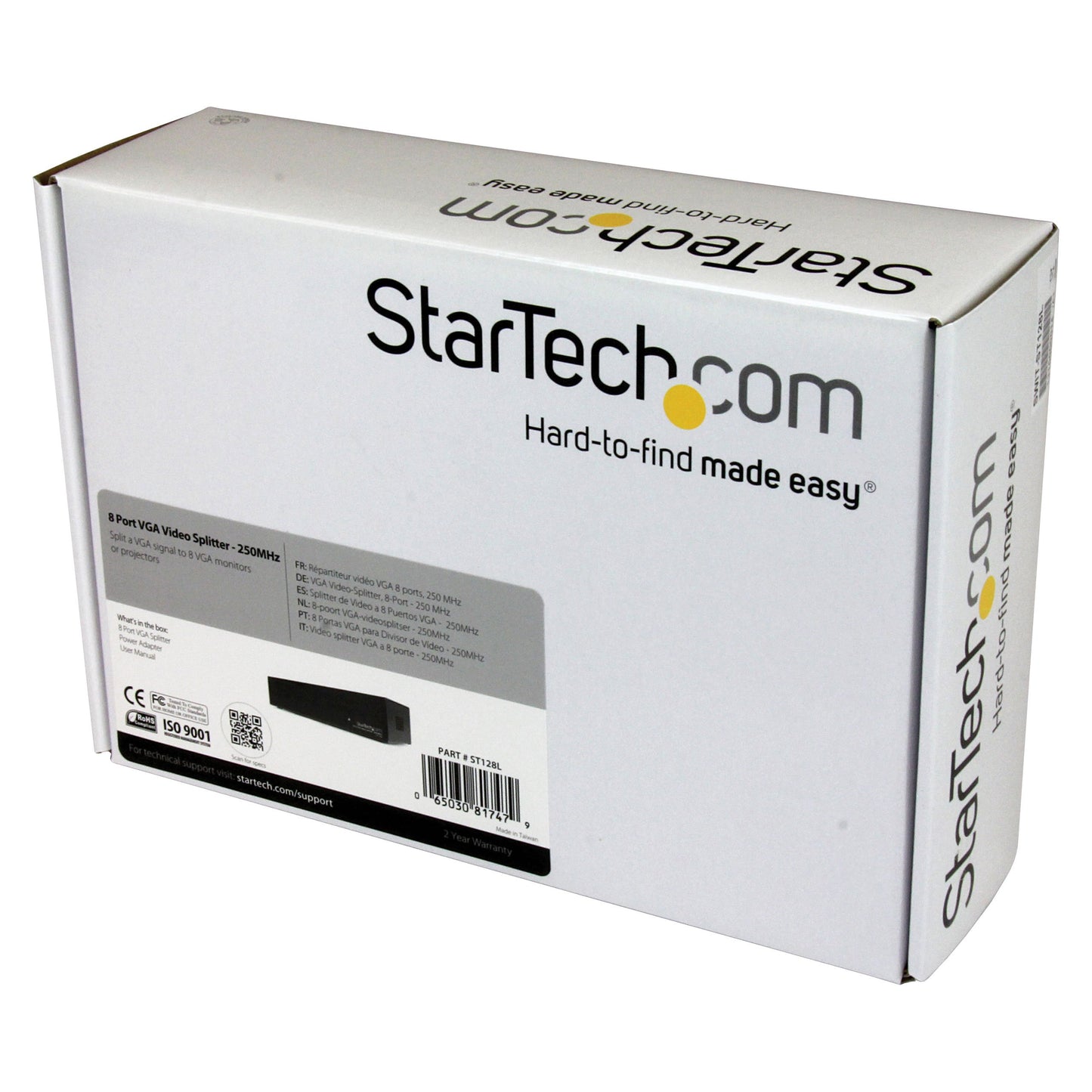 StarTech.com 8-Port VGA Video Splitter - 1x8 VGA Distribution Amplifier - VGA Splitter - 250 MHz (ST128L)