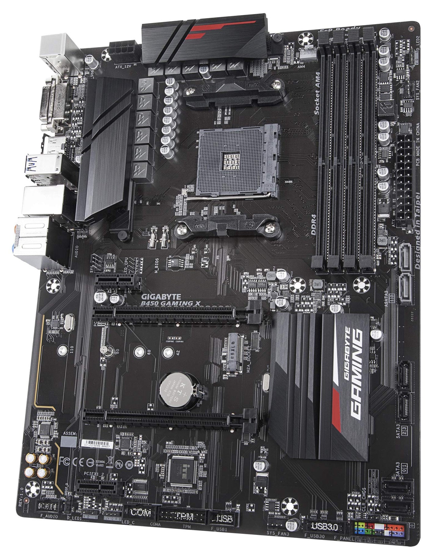 GIGABYTE B450 Gaming X (AMD Ryzen AM4/ 1xM.2/Hmdi/DVI/USB 3.1/DDR4/ATX/Motherboard)