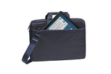 Rivacase 15.6 inch Stylish Laptop Shoulder Bag w/Padded Compartment - Blue