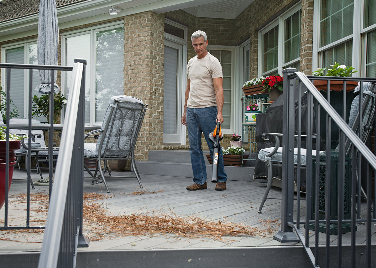 The WORX WG951.2 Combo kit Comes with The WORX WG160 10-Inch Trimmer, The WG545.1 WORX AIR Blower/Sweeper, one WA3525 20V Battery and WA3732 Battery Charger