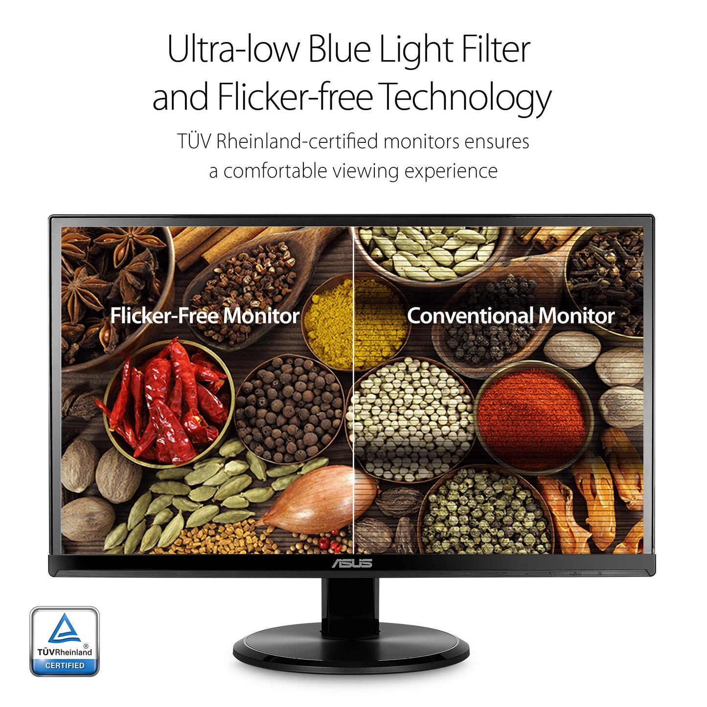 Asus VA229HR 22" Monitor Frameless 1080P 75Hz IPS Eye Care HDMI VGA with 178° Wide Viewing Angle
