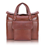 McKlein S Series, Edgefield, Pebble Grain Calfskin Leather, Roll Top Laptop Briefcase, Brown (88754)