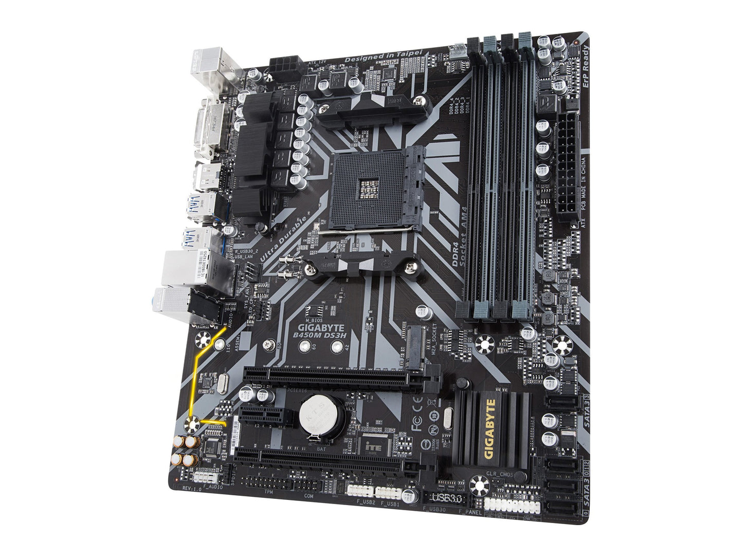 GIGABYTE B450M DS3H (AMD Ryzen AM4/M.2/HMDI/DVI/USB 3.1/DDR4/Micro ATX/Motherboard)