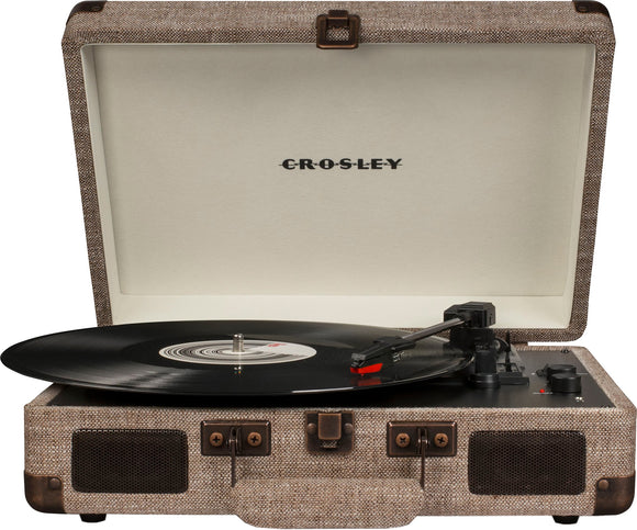 Crosley CR8005D-HA Cruiser Deluxe Portable 3-Speed Turntable with Bluetooth, Havana