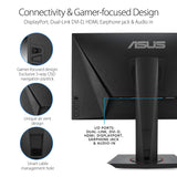 Asus VG258QR 24.5" Gaming Monitor 165Hz Full HD (1920 X 1080) 0.5ms G-Sync Eye Care DisplayPort HDMI DVI-D