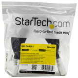 StarTech.com Dual Link DVI Cable - 6 ft - Male to Male - 2560x1600 - DVI-D Cable - Computer Monitor Cable - DVI Cord - Video Cable