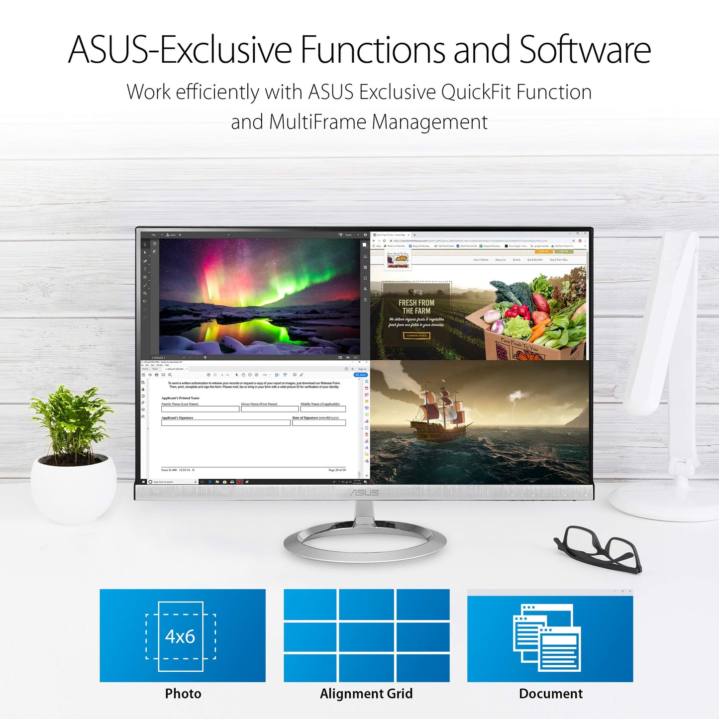 Asus Designo MX259HS 25" Monitor 1080P IPS Eye Care HDMI VGA Speaker