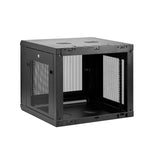 StarTech.com 9U Wall Mount Server Rack Cabinet - 4-Post Adjustable Depth (2" to 19") Network Equipment Enclosure with Cable Management (RK920WALM)