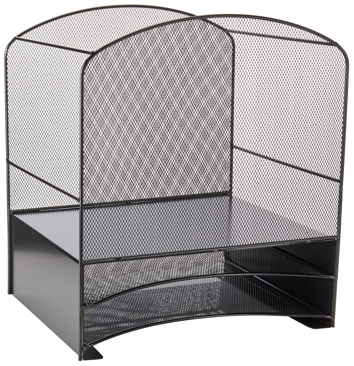 Safco Products 3260BL Onyx Mesh Hanging File with 2 Horizontal Sorters, Black