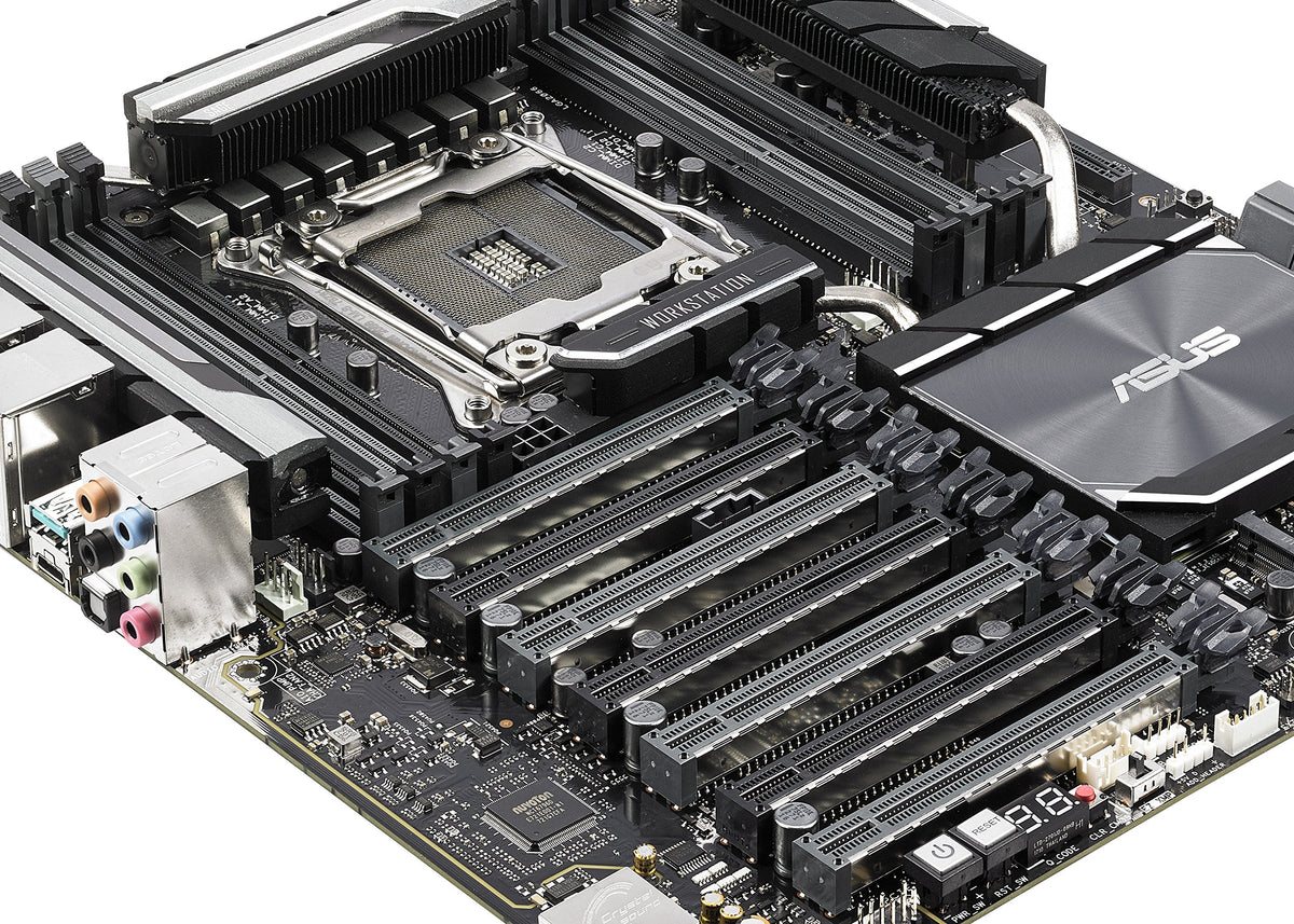 ASUS WS X299 SAGE LGA2066 DDR4 M.2 U.2 X299 CEB Motherboard for Intel Core X-Series Processors with Quad-GPU Support, DDR4 4200MHz, Dual M.2 & U.2 Support
