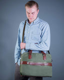 McKlein 18587 USA Hartford Nylon Dual Compartment Briefcase Navy