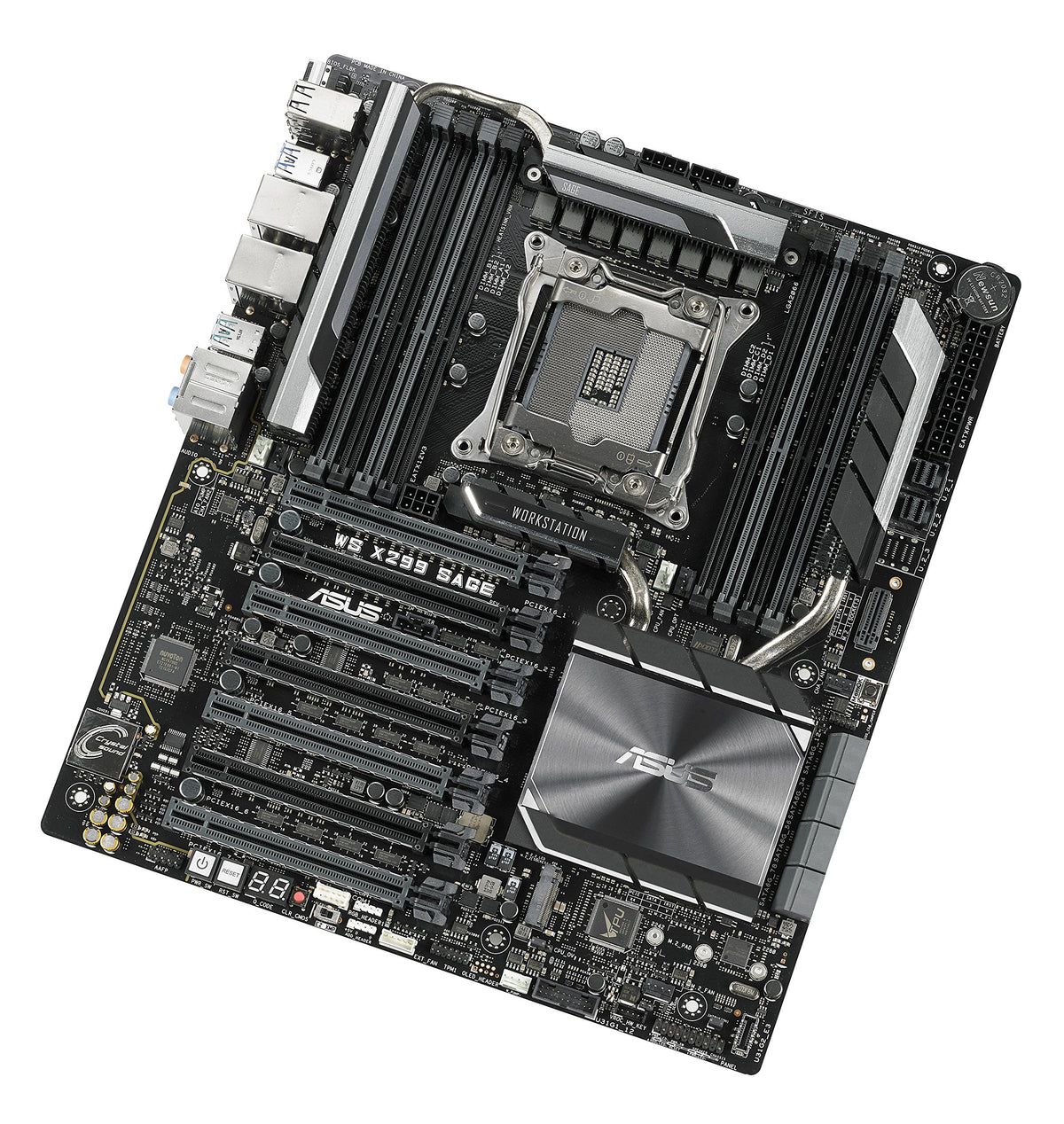 ASUS WS X299 SAGE LGA2066 DDR4 M.2 U.2 X299 CEB Motherboard for Intel Core X-Series Processors with Quad-GPU Support, DDR4 4200MHz, Dual M.2 & U.2 Support